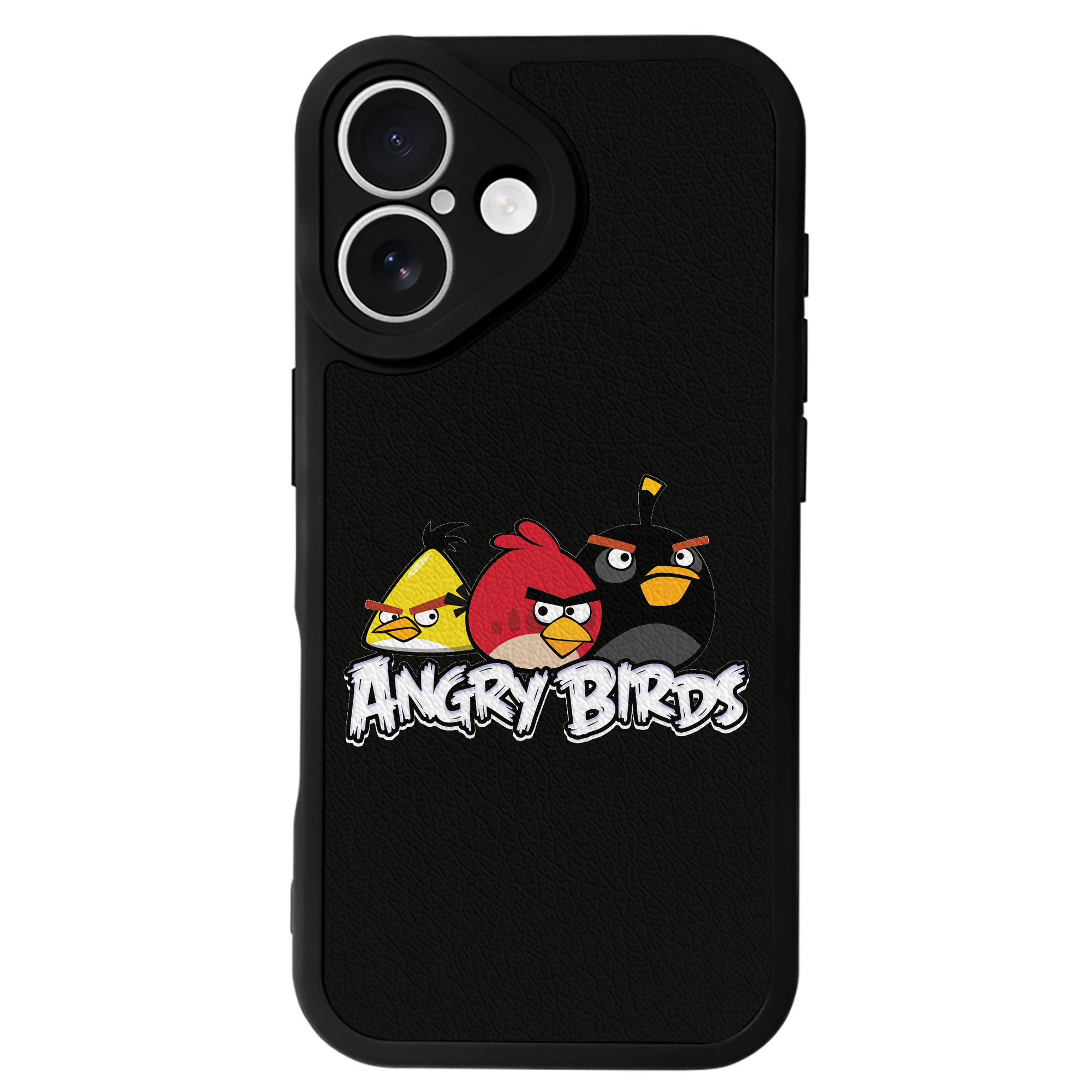 （画像用） Angry Birds アングリーバード 【iPhone 16シリーズ対応】シリコンスマホケース（レザー調） 材質：シリコン
